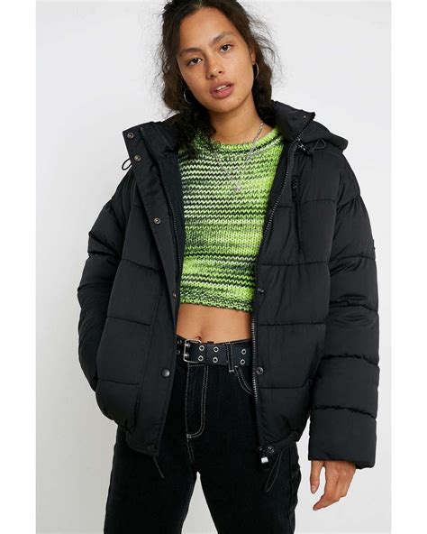 iets frans... Ongline Hooded Puffer Jacket in Black | Lyst