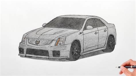 How To Draw A CADILLAC CTS V 2008 Drawing Cadillac Cts V 2009 Sedan