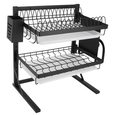 TMISHION Égouttoir Séchoir à vaisselle à 2 niveaux Étagère de rangement