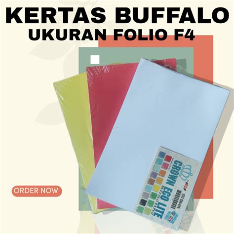 Jual Kertas Buffalo Ukuran Folio F Kertas Cover Shopee Indonesia