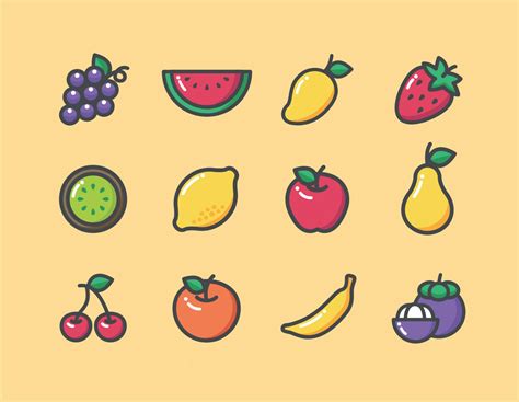 Free Fruit Icons Ai Sketch