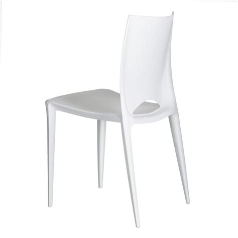 Silla De Comedor Apilable Blanca Bilbao Pack 4