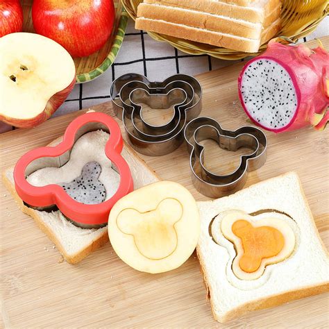 BakingWorld Mickey Mouse Cookie Cutter Set Mickey Mouse Head Shape