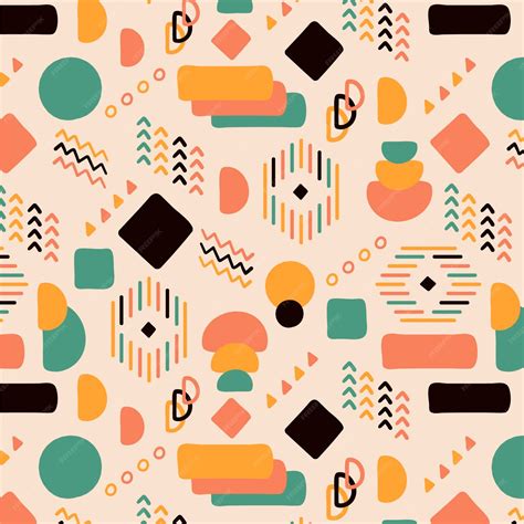 Free Vector Hand Drawn Boho Geometric Pattern Design