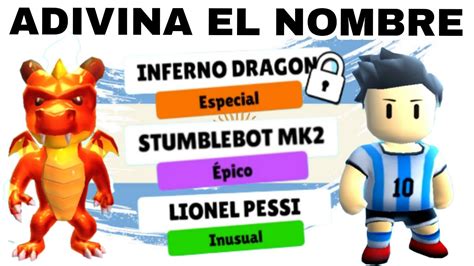 ADIVINA EL NOMBRE DE LOS PERSONAJES DE STUMBLE GUYS CUAL ES EL NOMBRE