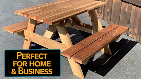 California Redwood Picnic Tables Available At J W Lumber