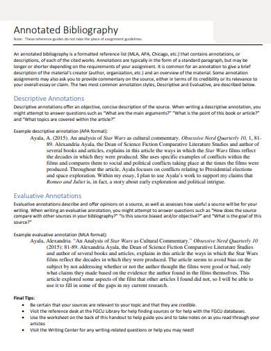 24 Mla Annotated Bibliography Examples To Download