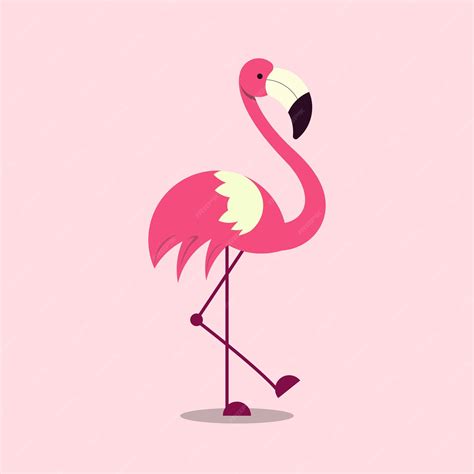 Premium Vector Cute Pink Flamingo Isolated Vector Design