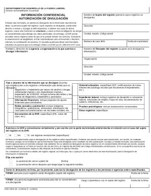 DVR 199 E S Confidential Ination Release Authorization Is Protected