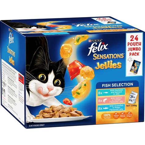 Felix Sensations Jellies Fish Selection Cat Food 24 Pack Woolworths