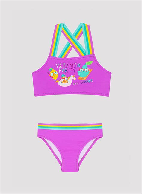 Penti Mor Kız Çocuk Bikini Takım PL1W3K8W23IY Fiyatları ve Modelleri Pazarama