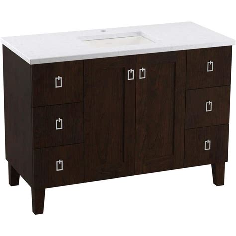 Kohler Poplin 48 In W X 22 In D X 35 In H Single Sink Freestanding