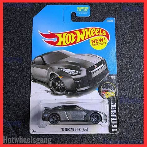 Hot Wheels Nissan GTR R US Card Dark Grey Model Night Burnez Collections Cars Hotwheels