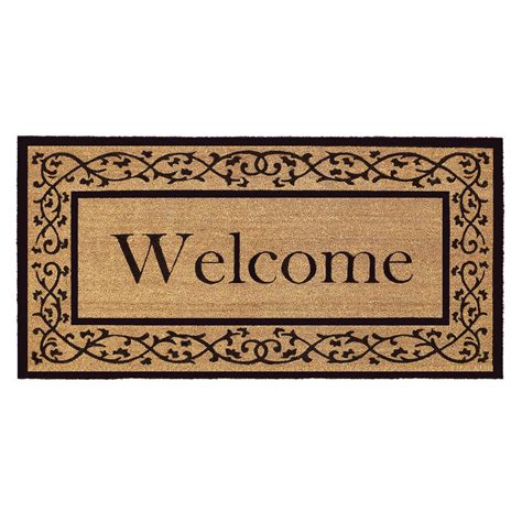 This Outdoor Welcome Mat Is Made From Natural Coir And Backed With Slip