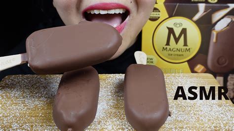 Asmr Magnum Ice Cream Eating Sound No Talking Asmr Mukbang Eating