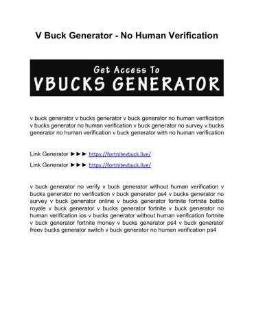 V Buck Generator 2019 No Human Verification Alanlulmer Page 1 1