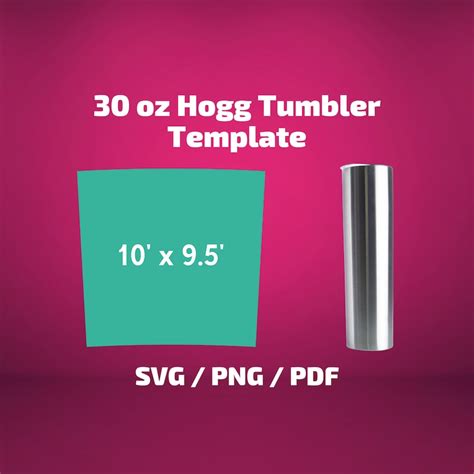 Hogg 30 Oz Tapered Tumbler Template SVG PNG PDF Sublimation Etsy