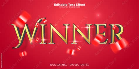 Winner editable text effect in modern trend style Stock Vector | Adobe ...