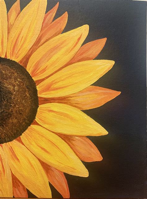 Sunflower Sunflower Canvas Paintings Flower Art Painting Small Canvas Art