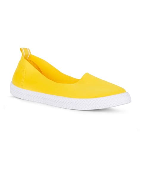 Danskin Pride Slip On Stretch Flat Macys Yellow Womens Shoes
