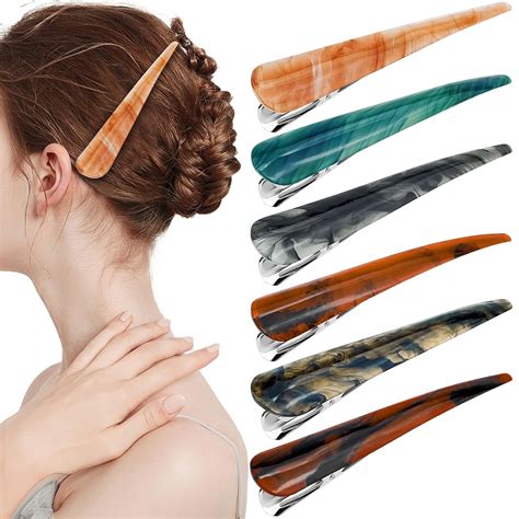 6 Pcs Large Alligator Hair Clips 5 3 Inch Metal Duckbill Hair Clips Long Non Slip