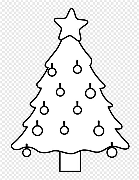 Tree Xmas Drawing Coloring Book Ornaments Star Holidays Png PNGEgg