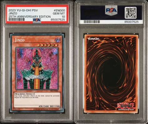 Yugioh Jinzo Psv En Secret Rare Psa Gem Mint Picclick Uk