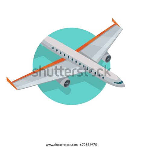 Airplane Isometric Projection Icon Passenger Aircraft Stock Illustration 670852975 Shutterstock