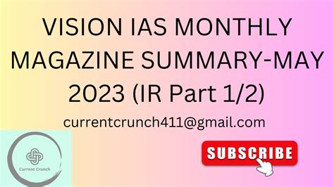 Vision IAS Monthly Magazine MAY 2023 IR Vision IAS Monthly