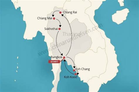 Thailand Reiseroute Wochen Thailand Reise Selber Planen