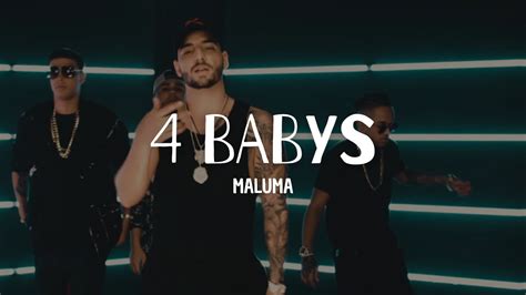 Maluma Cuatro Babys Letra Youtube