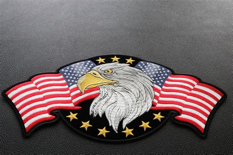 American Flag Eagle Patch Large Eagle Patches For Jackets By Ivamis