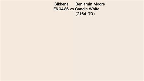 Sikkens E6 04 86 Vs Benjamin Moore Candle White 2164 70 Side By Side