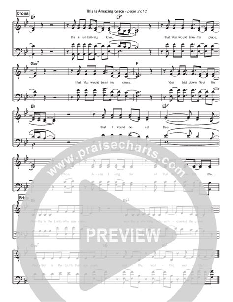 This Is Amazing Grace Hymn Sheet Phil Wickham PraiseCharts