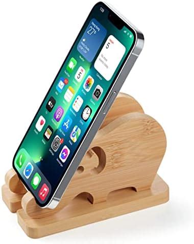 Elefant Bambus Handy Halterung Schreibtisch Mit Loch Abnehmbarer Holz