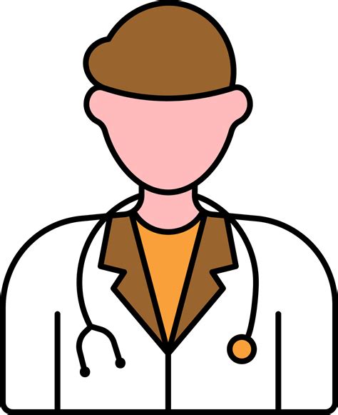 Faceless Male Doctor Colorful Icon Or Symbol. 24154302 Vector Art at ...