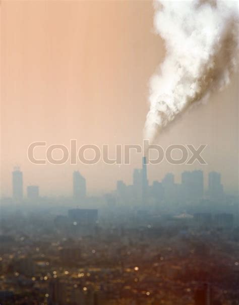 A view of atmospheric air pollution ... | Stock Photo | Colourbox