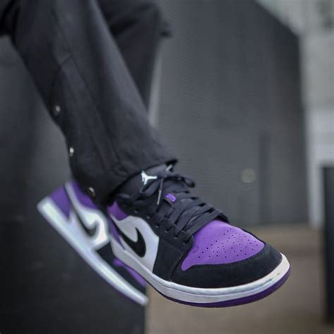 Air Jordan 1 Low Court Purple Black Purple 553558 125 36 46 Zapatos