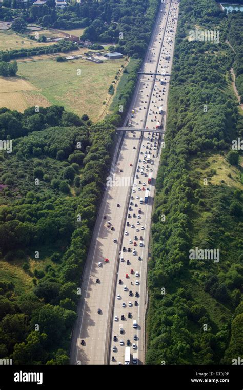 Aerial View Of M25 Motorway Stock Photo Alamy