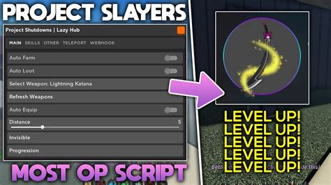 ROBLOX Project Slayers Hack Script GUI Auto Farm Kill All INF Spins