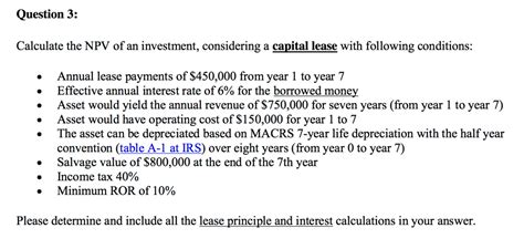 solved calculate  npv   investment   cheggcom