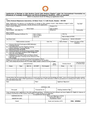 Able Seafarer Deck Certificate Fill Online Printable Fillable