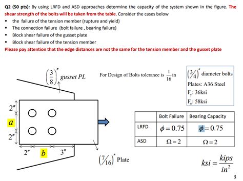 Solved Q2 50 Pts By Using Lrfd And Asd Approaches