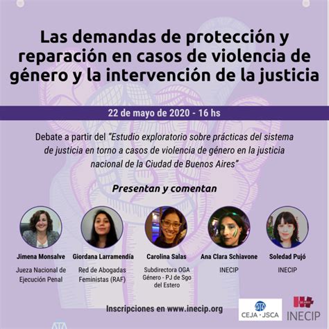 Debate Virtual Las Demandas De Protección Y Reparación En Casos De Violencia De Género Y La