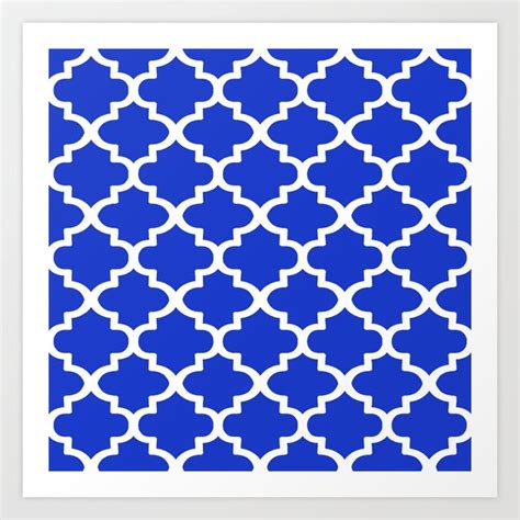 Blue Quatrefoil Background