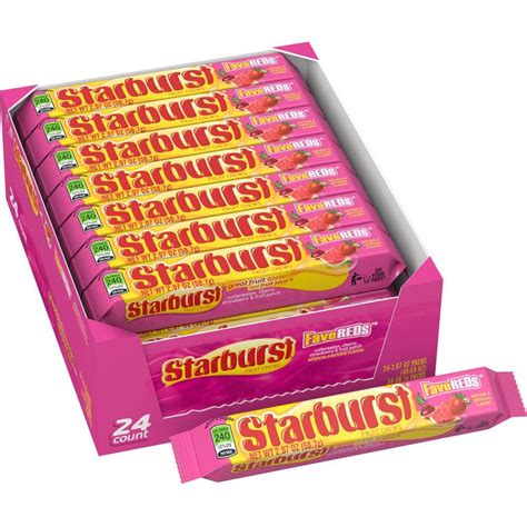 Starburst Favereds Chewy Candy Bulk Pack Full Size 207 Oz Pack Of 24