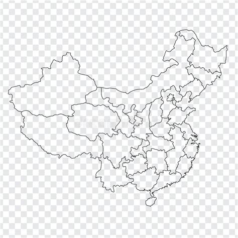 Blank Map China Map Of China With The Provinces High Quality Map Of