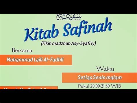 Kitab Safinah Safinatun Naja Sesi 6 Fashl Jenis Air Dan Hukumnya