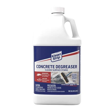 Klean Strip Gal Liquid Concrete Degreaser Cleans Surface Stains