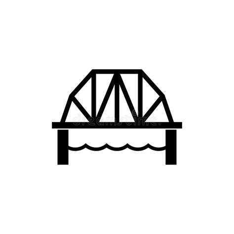 Truss Bridge Clipart Black And White